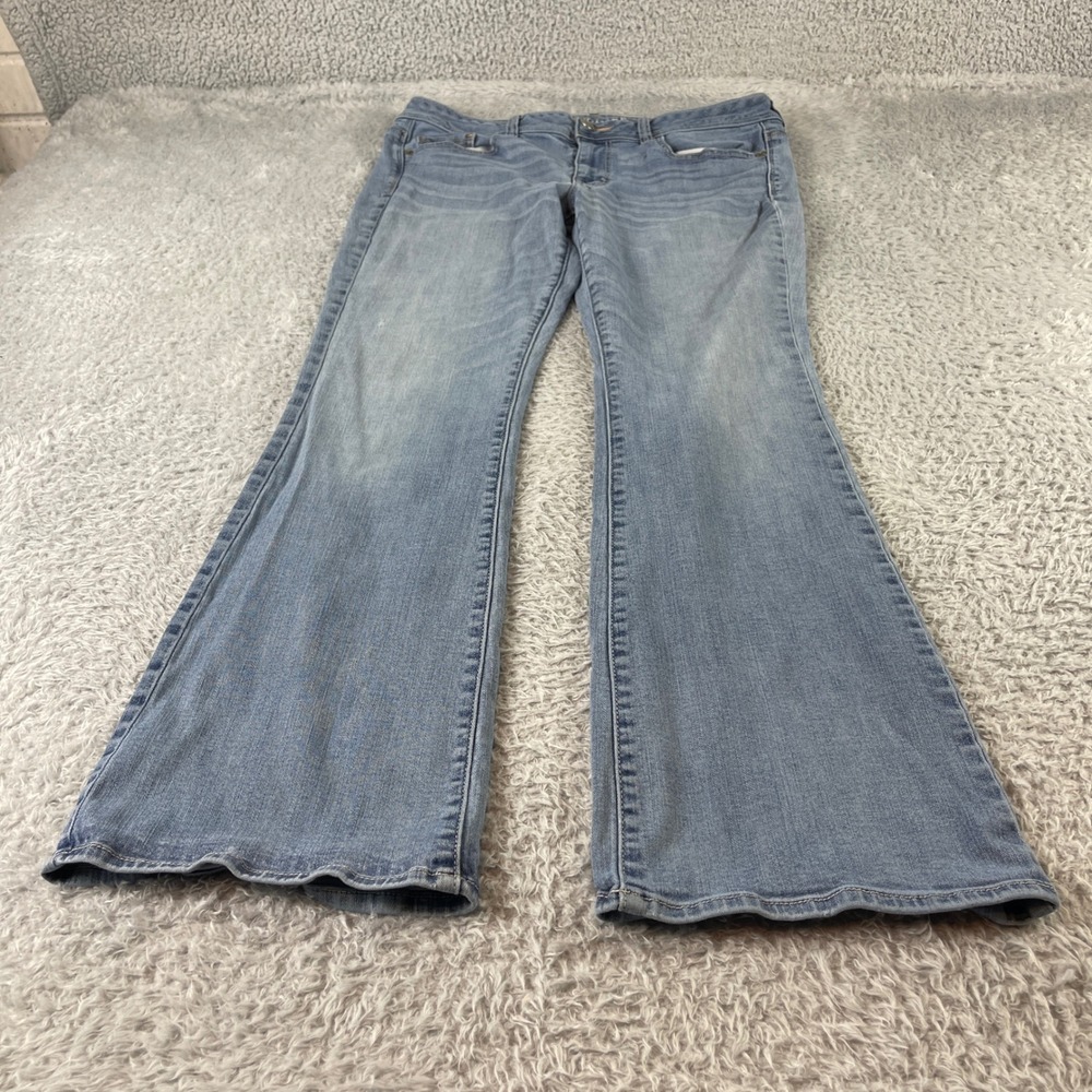 American Eagle Outfitters Kick Boot Jeans Light Wash Stretch Women 14